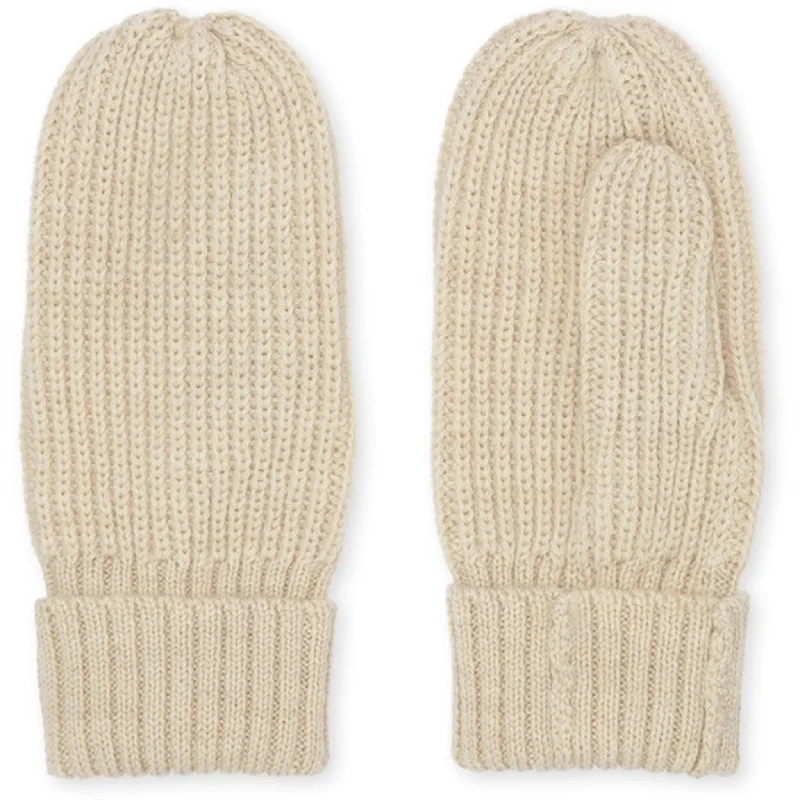Hooded design Konges Sløjd Almond Milk Vitum Mittens