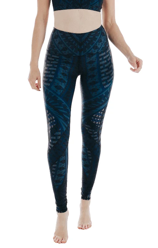 Lazy Style Warrior One Printed Yoga Leggings by Yoga Democracy