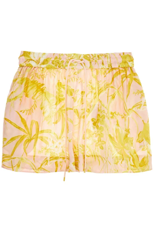 Youthful Zimmermann Women's Floral Silk Voile Shorts