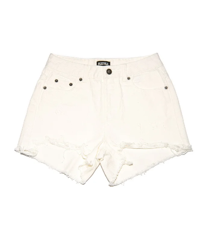 End Of The Year Katie J NYC Juniors Malibu White Jean Shorts