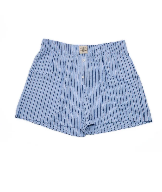 Carefree Sunkissed Coconut Juniors Saylor Blue Striped Boxer Shorts