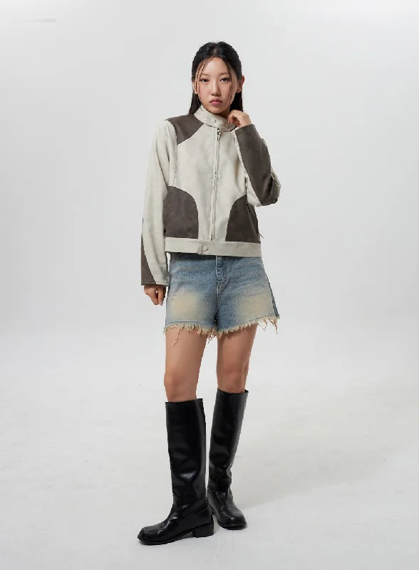 Loose Fit Mid-Rise Ripped Jeans CY323