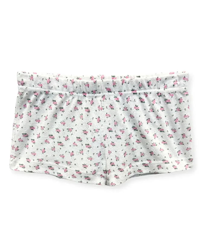 Classic Series Katie J NYC Juniors Cream Rose Ditsy Floral Marina Shorts